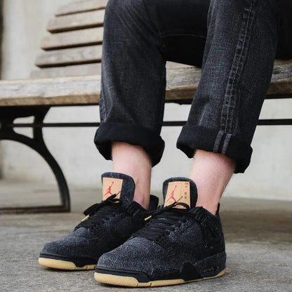 Levis x Nike Air Jordan 4 Black