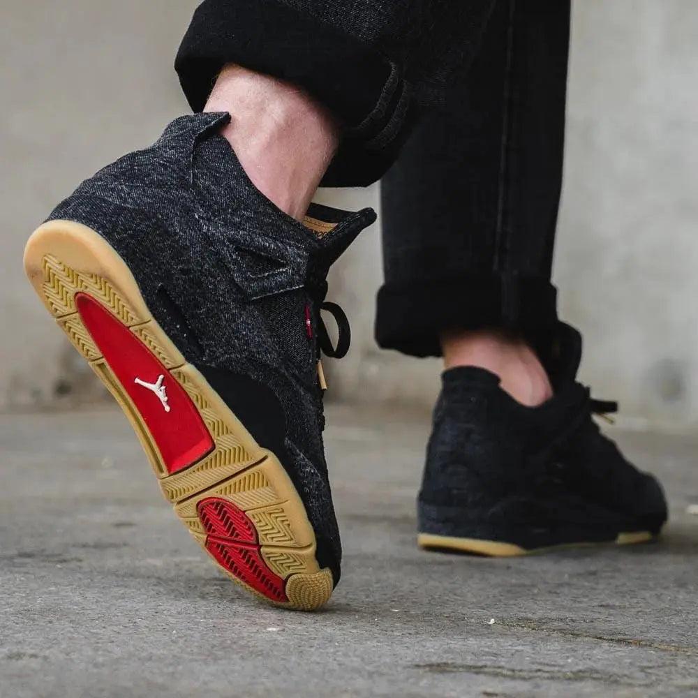 Levis x Nike Air Jordan 4 Black