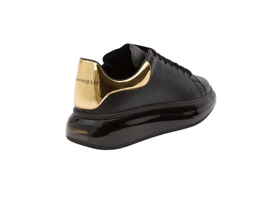 A. McQueen Black/Gold Heel