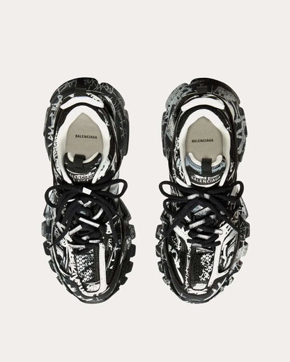 Balenciaga Track Grafitti Mesh 'White/Black'