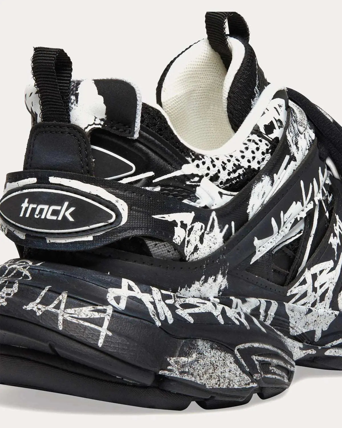 Balenciaga Track Grafitti Mesh 'White/Black'