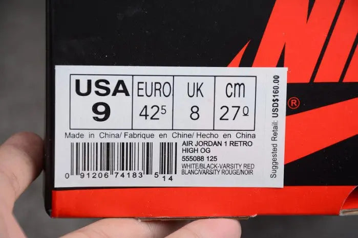 Jordan 1 High "Black Toe"