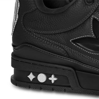 Louis Vuitton LV Skate Grained Leather Trainer Black Sneaker