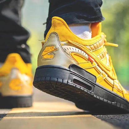 Off-White x Nike Air Rubber Dunk 'University Gold'